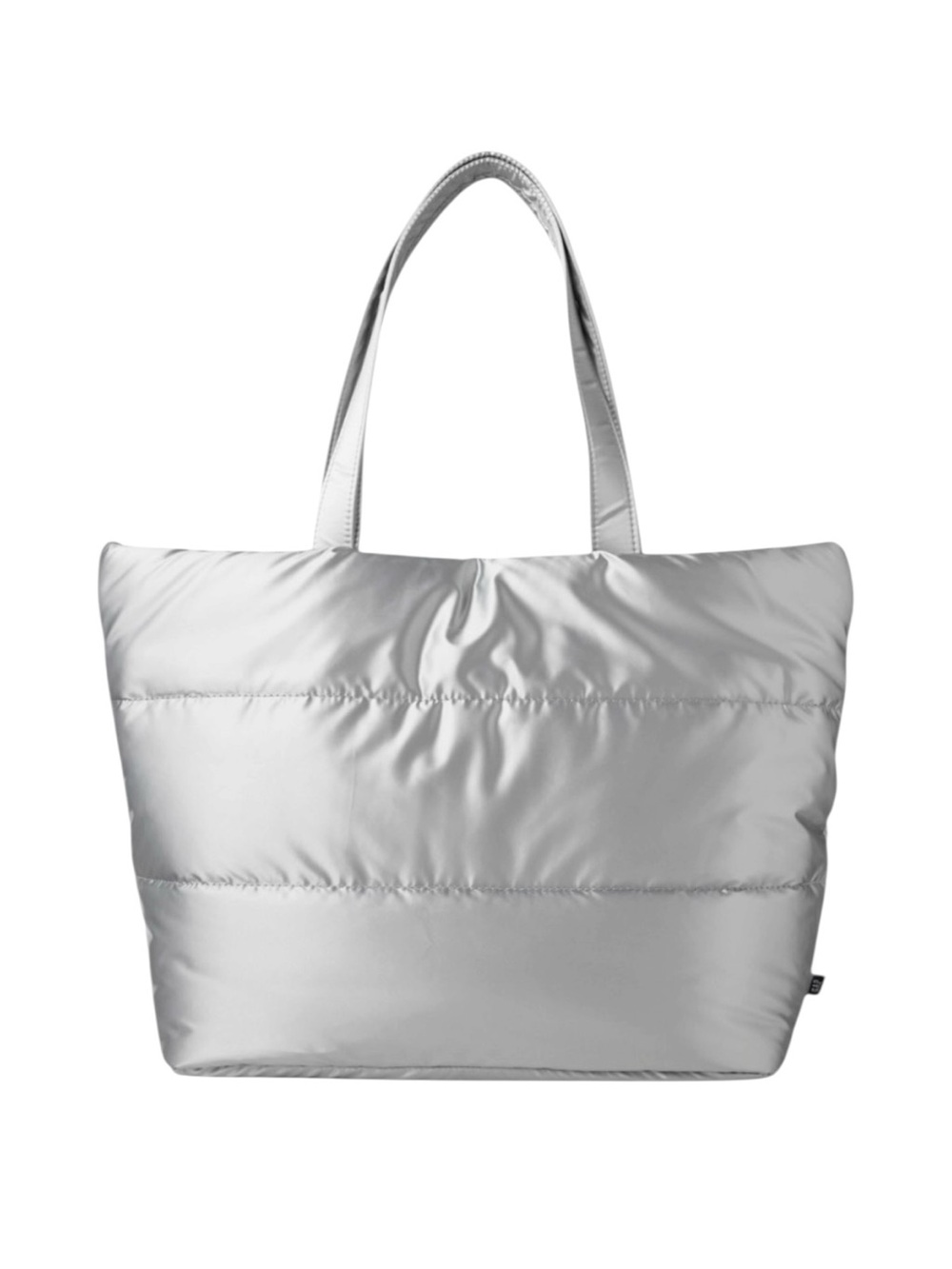 Gap Silver Metallic Puffer Tote Bag